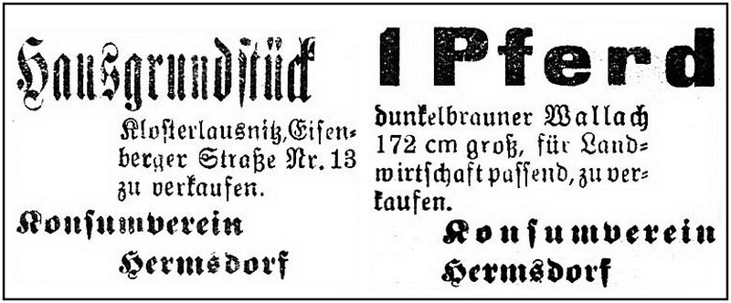 1929-04-24 Hdf Konsumverein Verkaeufe